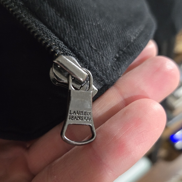 New Lauren Jeans‎ CO. Ralp Lauren Jacket Women 8 Black Full-Zip Long Sleeve - Picture 3 of 16